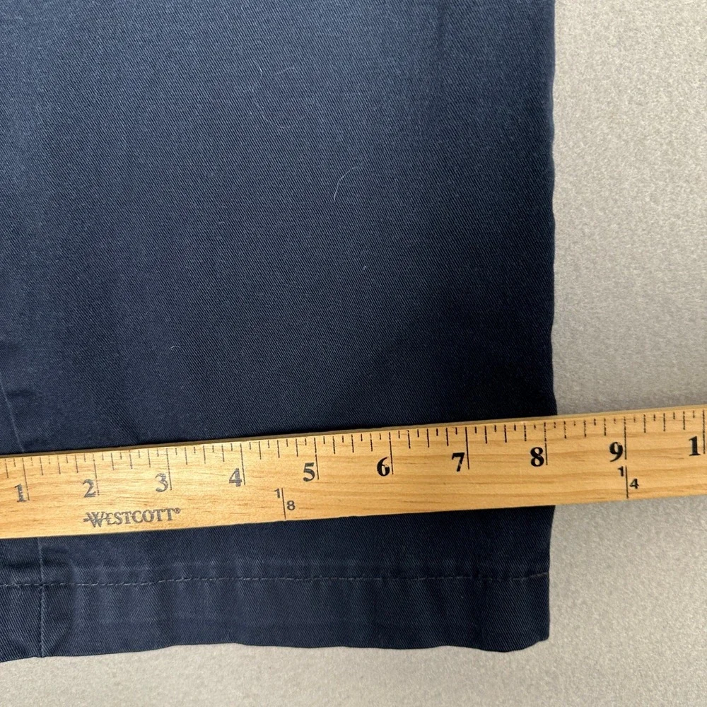 Lands End Pants Mens 31 Chino Navy Blue Straight Leg Flat Front Pockets Casual